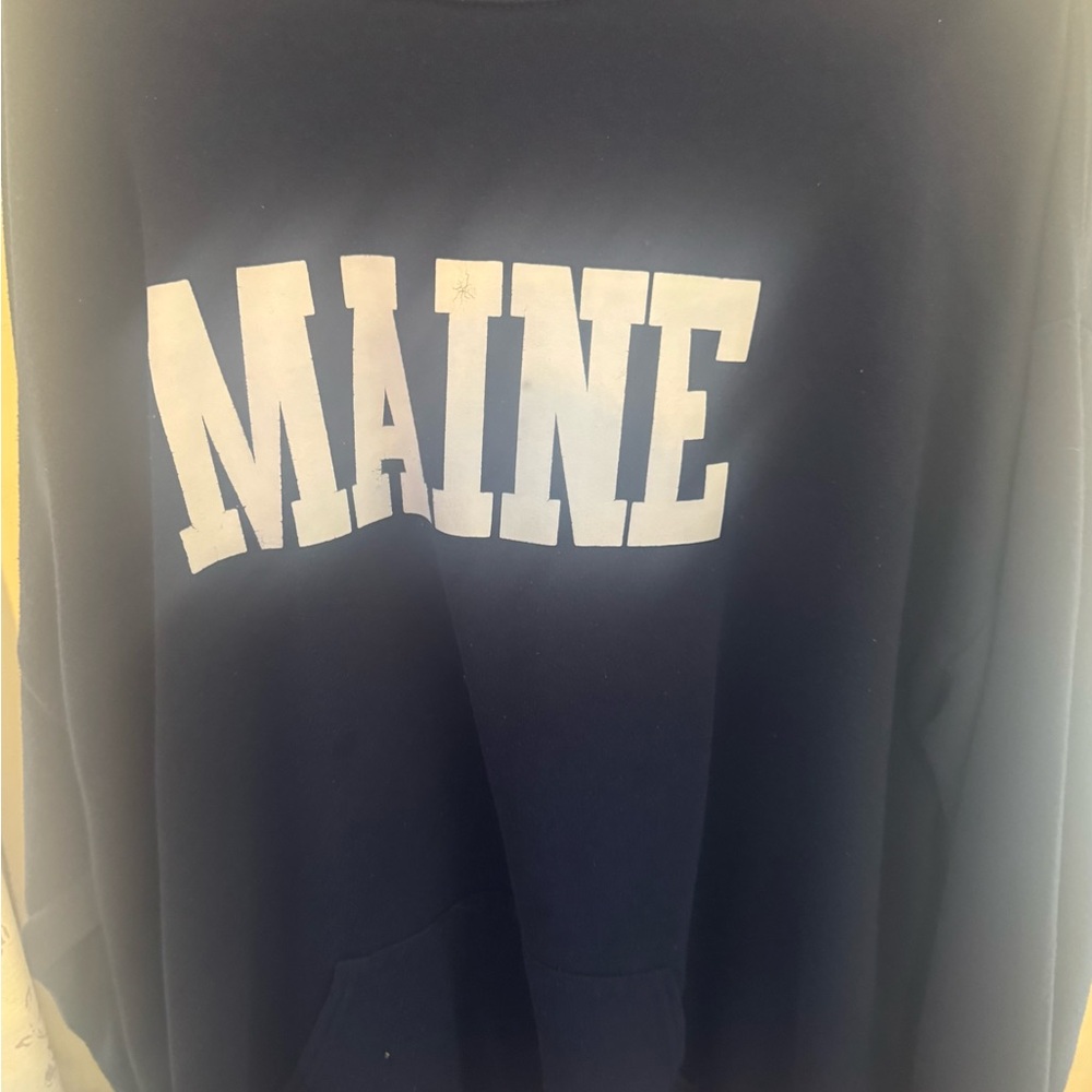 Fruit of the Loom Dark Blue Hooded Sweatshirt!